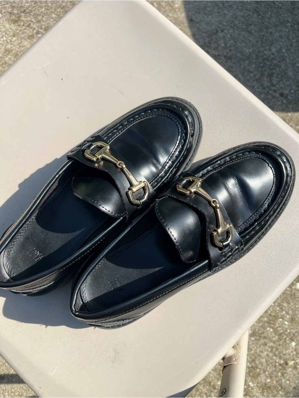 Classic Black Leather Bit Loafers - Men